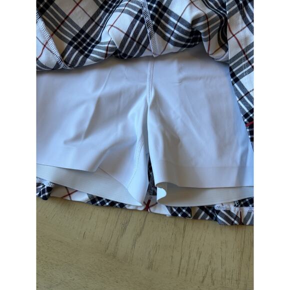 Tuckernuck Plaid Tennis Skirt Skort Mini PICKLEBALL CLUELESS RED SMALL - Picture 8 of 12